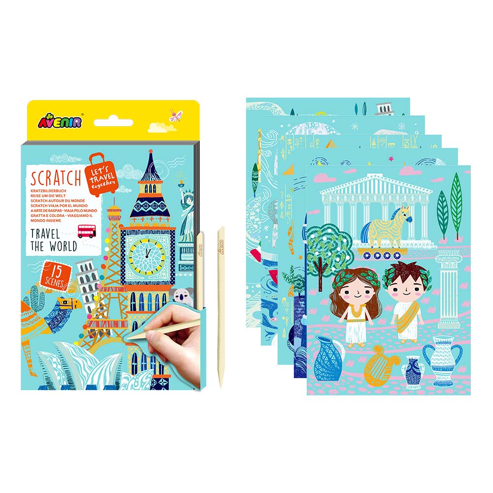 Let's Travel Together A5 Scratch Book Travel the World