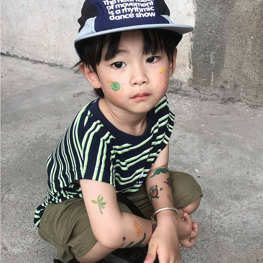 Tattoo Sticker Silver -Dino