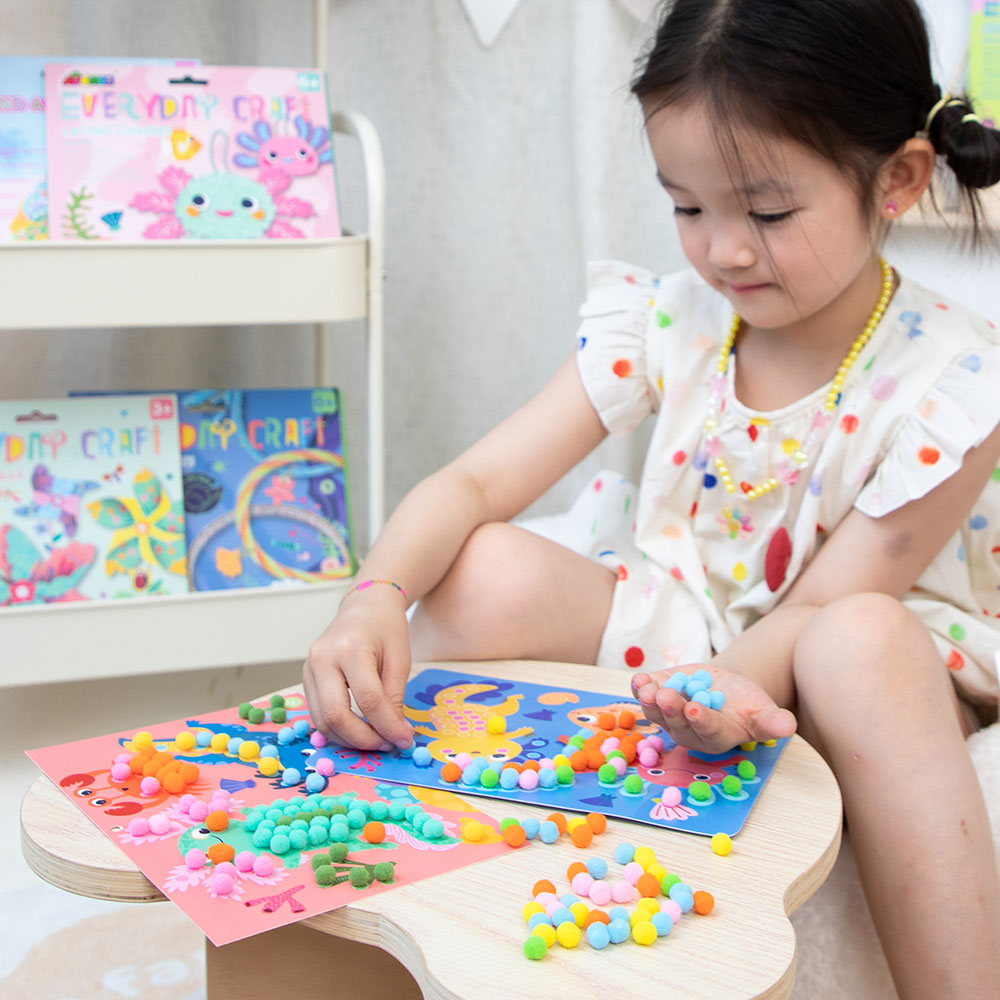 Everyday Craft Pom Pom Art Axolotl