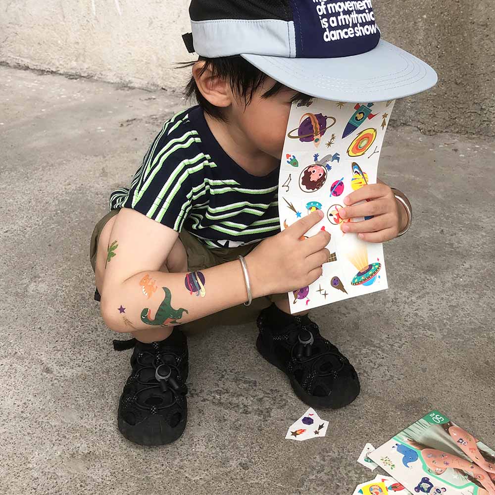 Tattoo Sticker Silver -Dino