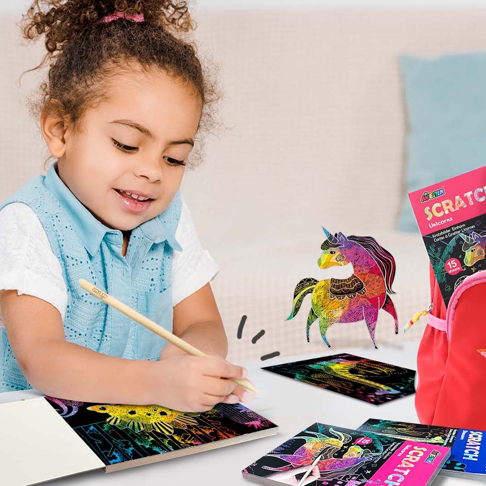 Mini Scratch Book Unicorns