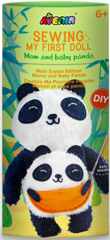Sewing My First Doll 
 Mom and baby panda