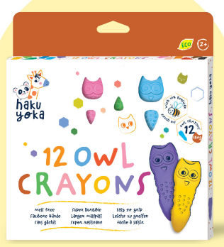 CP223082 Owl Crayons-12 Colours