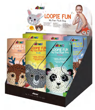 DP207235 Loopie Fun My First Plush Bag Free Assoetment Display 6 pcs assorted