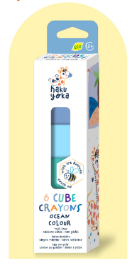 CP223093 6 Cube Crayons-Ocean Colour