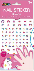 NA198184 Nail Sticker Glitter - Unicorns
