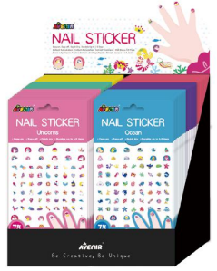 Nail Sticker 
Free Assortment Display 72pcs assorted