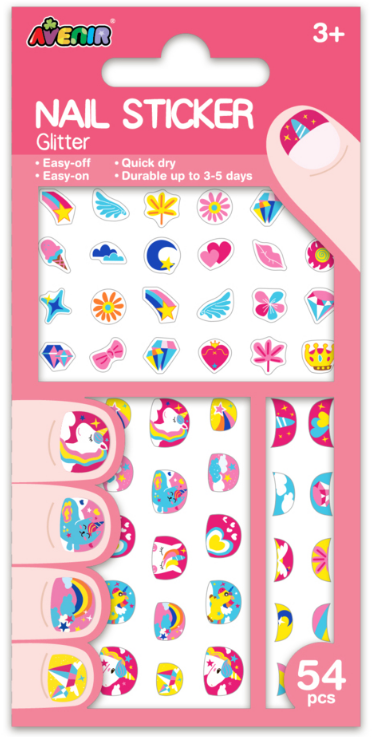 NA198176 Nail Sticker Glitter - Unicorn