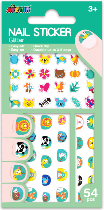 NA198178 Nail Sticker Glitter - Animals