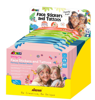 DP237625 Face Stickers and Tattoos plus Nail Stickers and Tattoos free assortment display 8 pcs