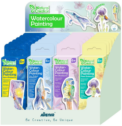 Watercolour Painting Assorted Carton Display- free assortment 24 pcs
