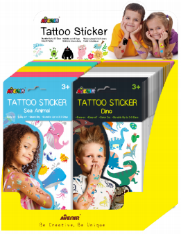 Tattoo Sticker Free Assortment Display 72pcs assorted