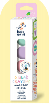 CP223098 6 Bead Crayons-Macaron Colour