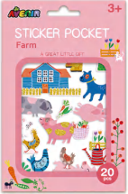 Sticker Pocket Gold Glitter - Farm