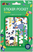 Sticker Pocket Gold Glitter - Panda