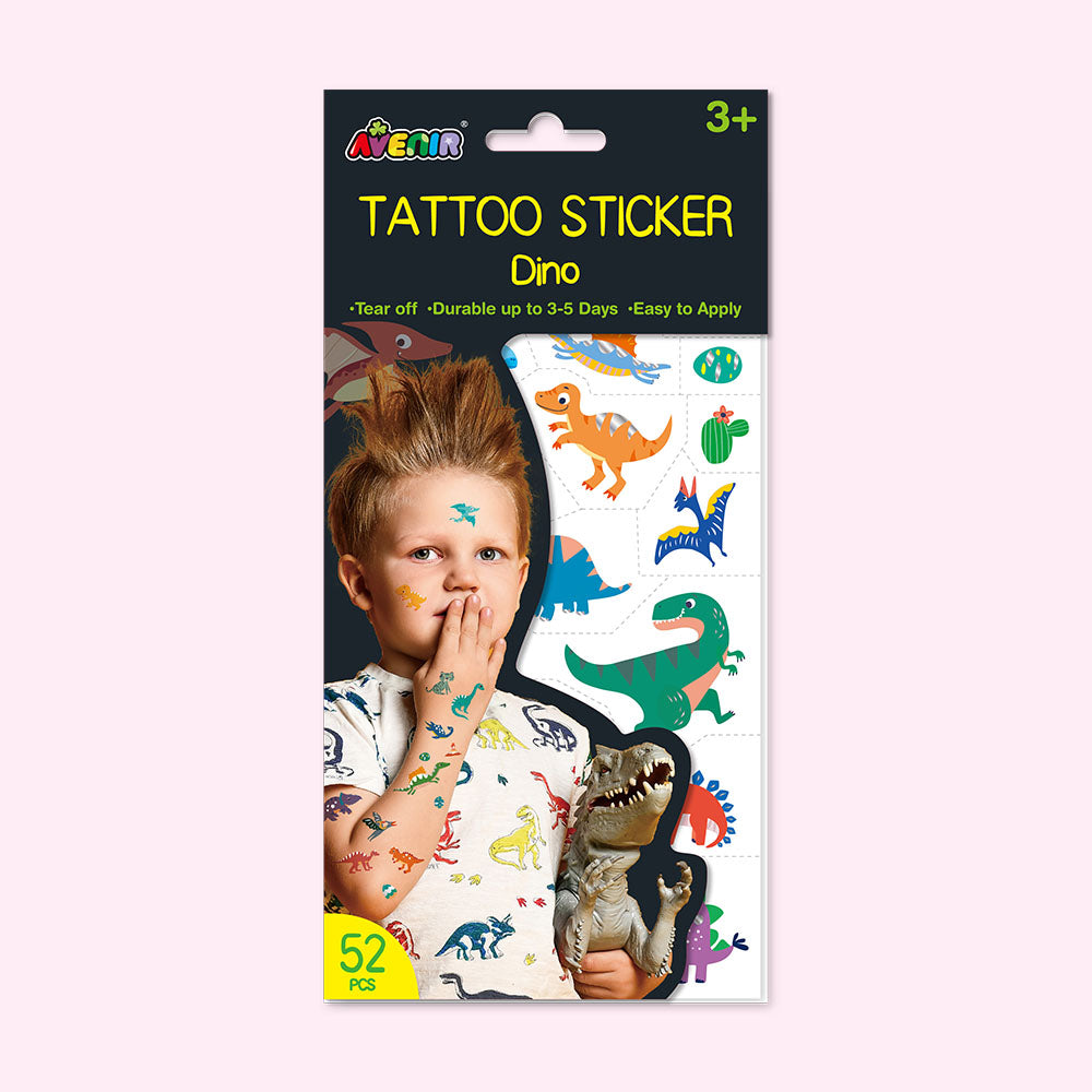 Tattoo Sticker Silver -Dino