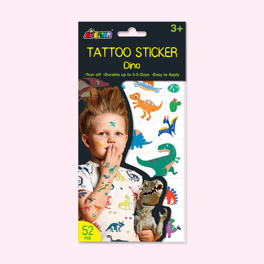 Tattoo Sticker Silver -Dino