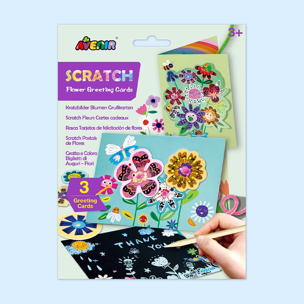 Scratch Greeting Cards - Flower