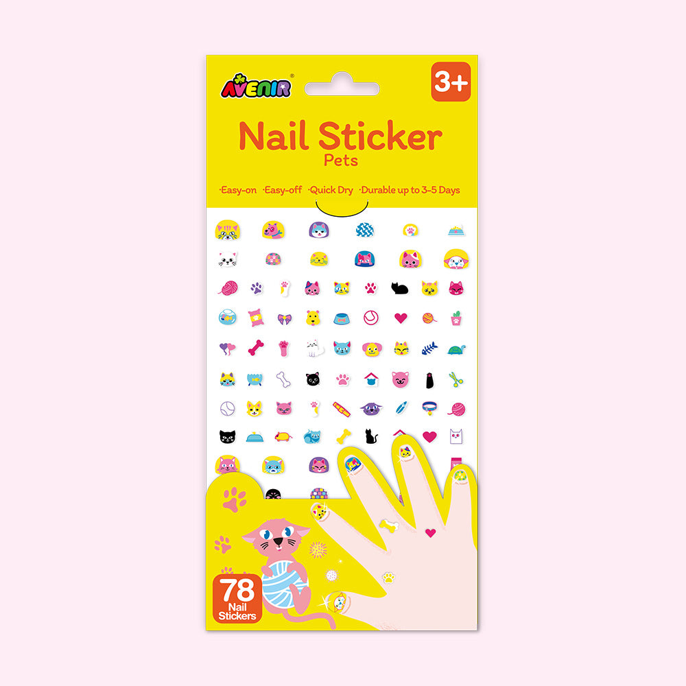 Large Nail Sticker Glitter - Pets