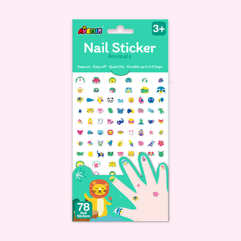 Large Nail Sticker Glitter  - Animals