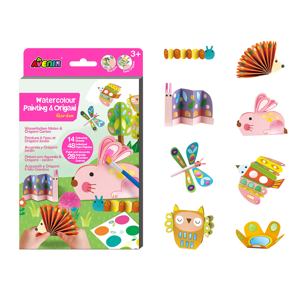 Watercolour Painting & Origami Garden