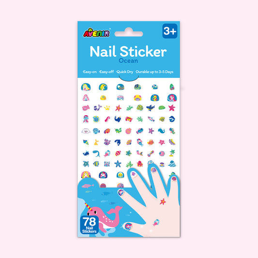 Large Nail Sticker Glitter- Ocean