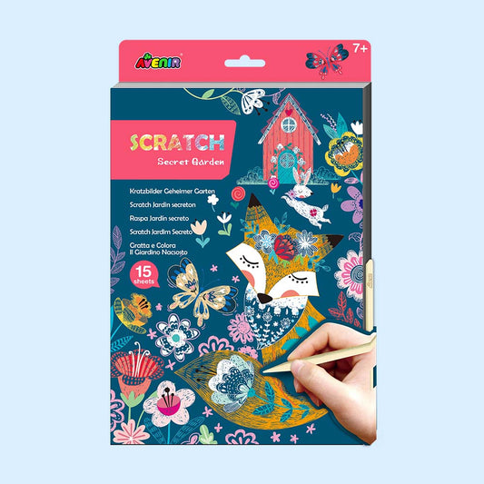 A4 Scratch Book Secret garden