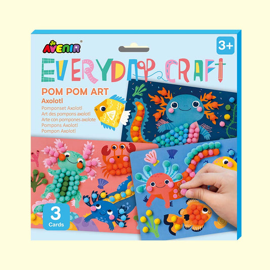 Everyday Craft Pom Pom Art Axolotl