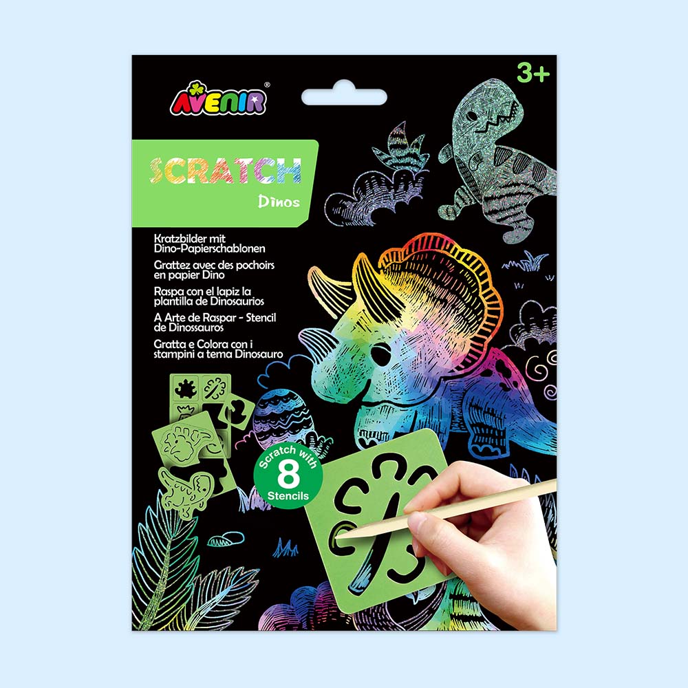 Scratch with Stencil Dinos