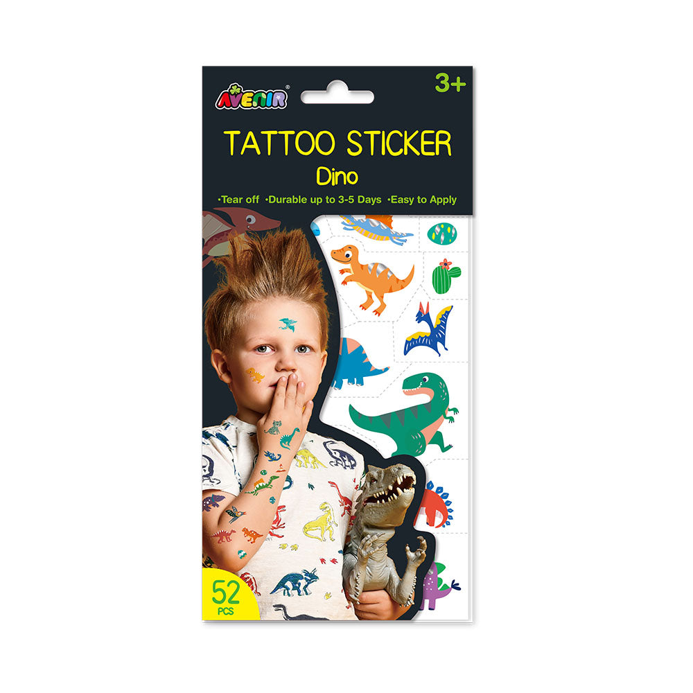 Tattoo Sticker Silver -Dino
