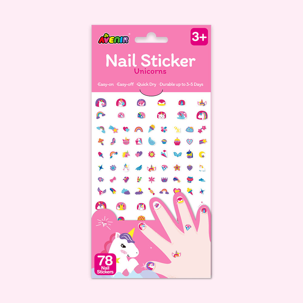 Large Nail Sticker Glitter - Unicorns