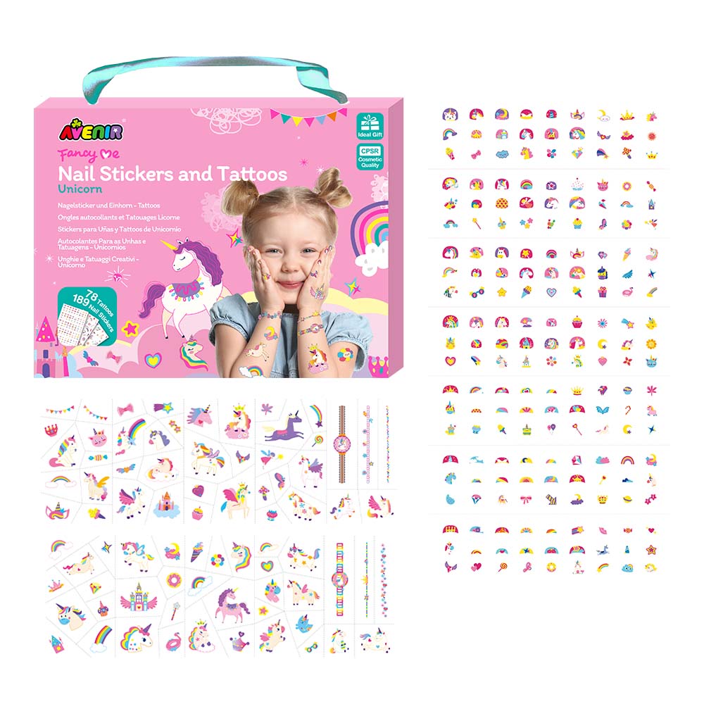 Fancy Me Nail Stickers and Tattoos Unicorns