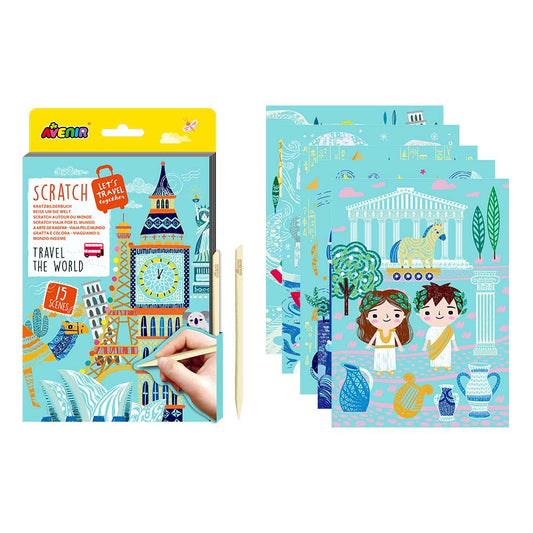 Let's Travel Together A5 Scratch Book Travel the World