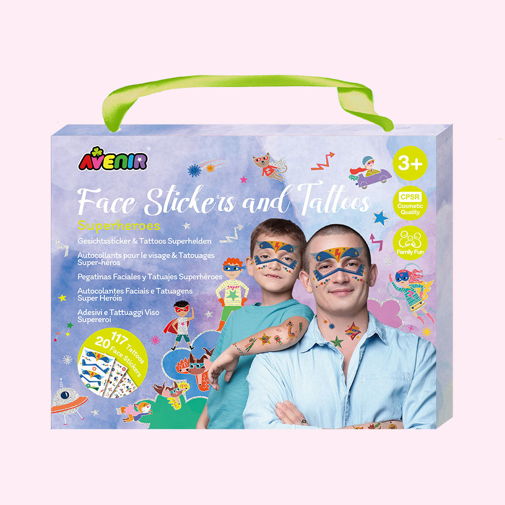 Fancy Me Face Stickers and Tattoos Superheroes