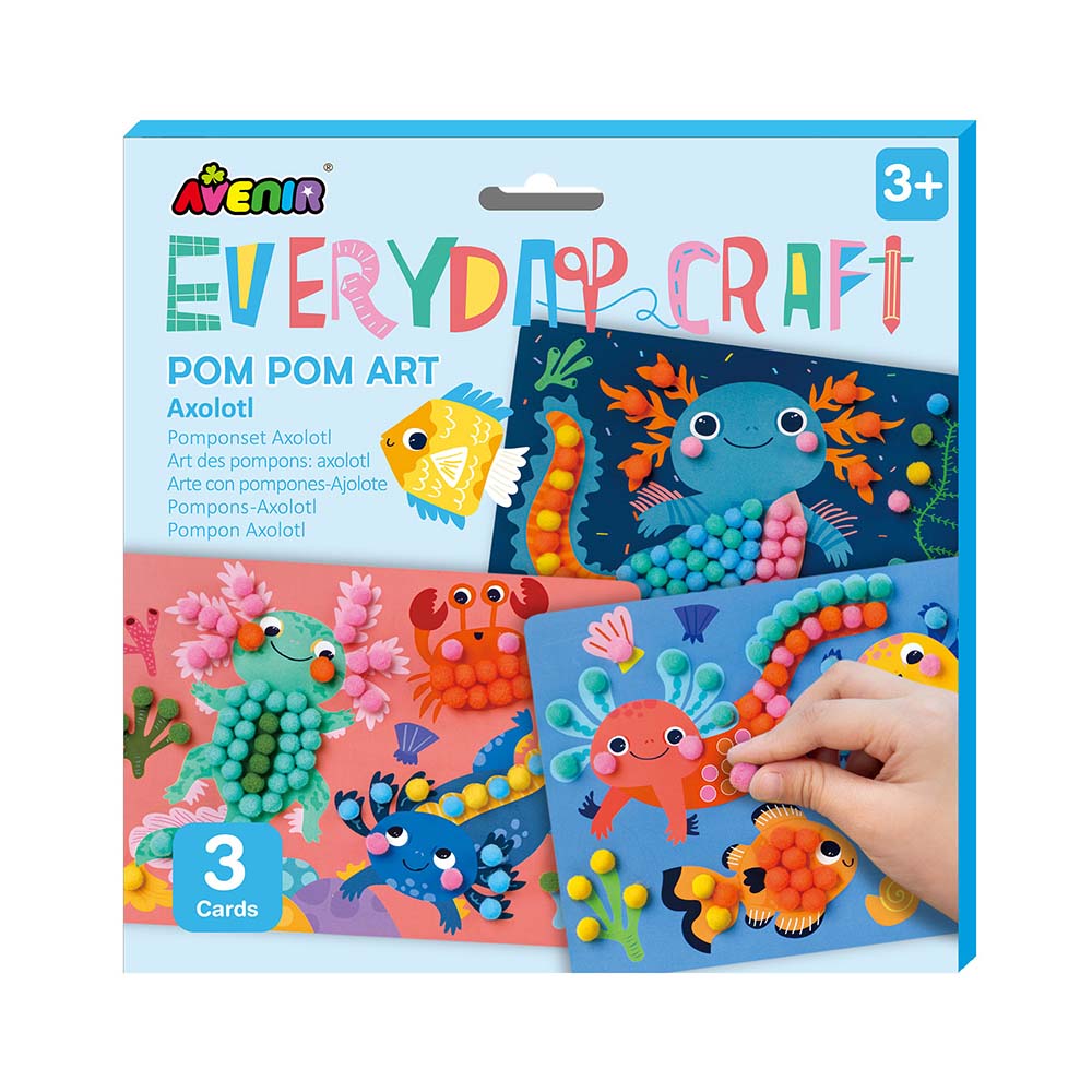 Everyday Craft Pom Pom Art Axolotl