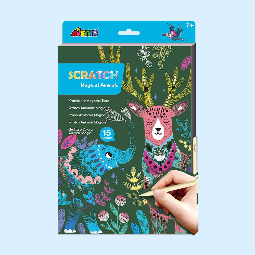 A4 Scratch Book Magical animals