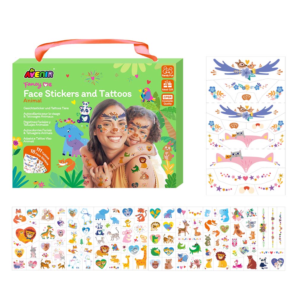 Fancy Me Face Stickers and Tattoos Animal