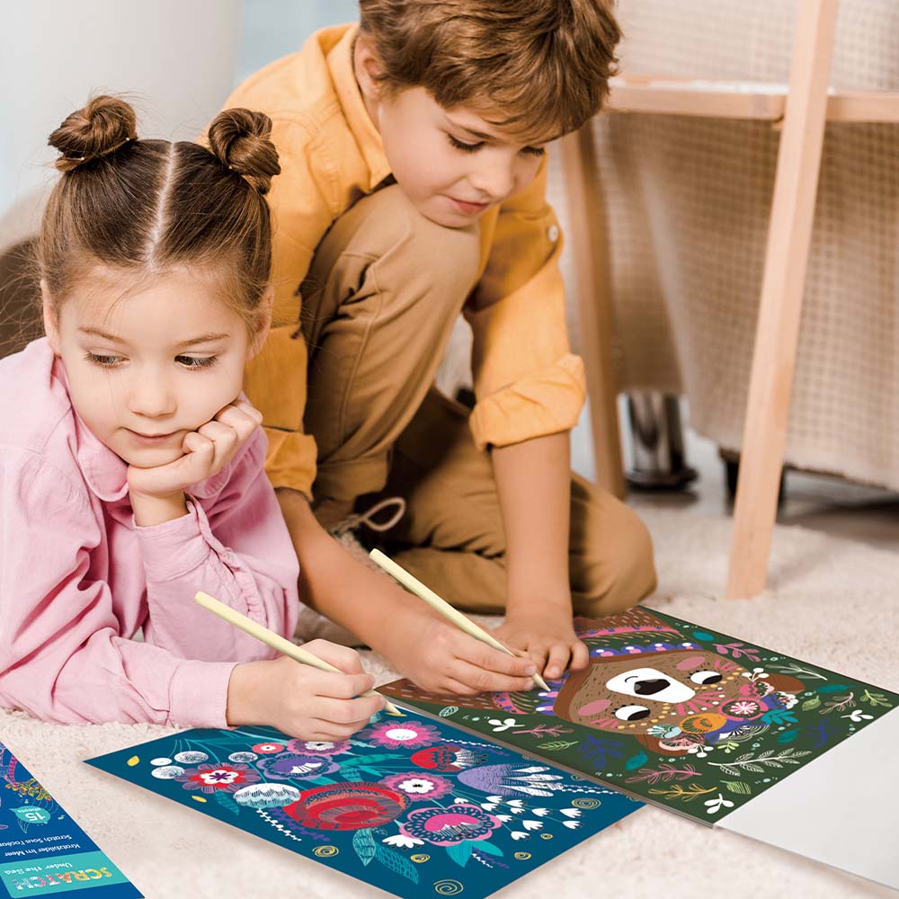 A4 Scratch Book Secret garden