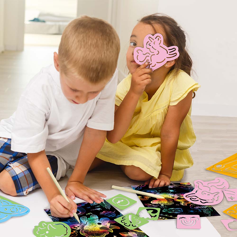 Scratch with Stencil Dinos