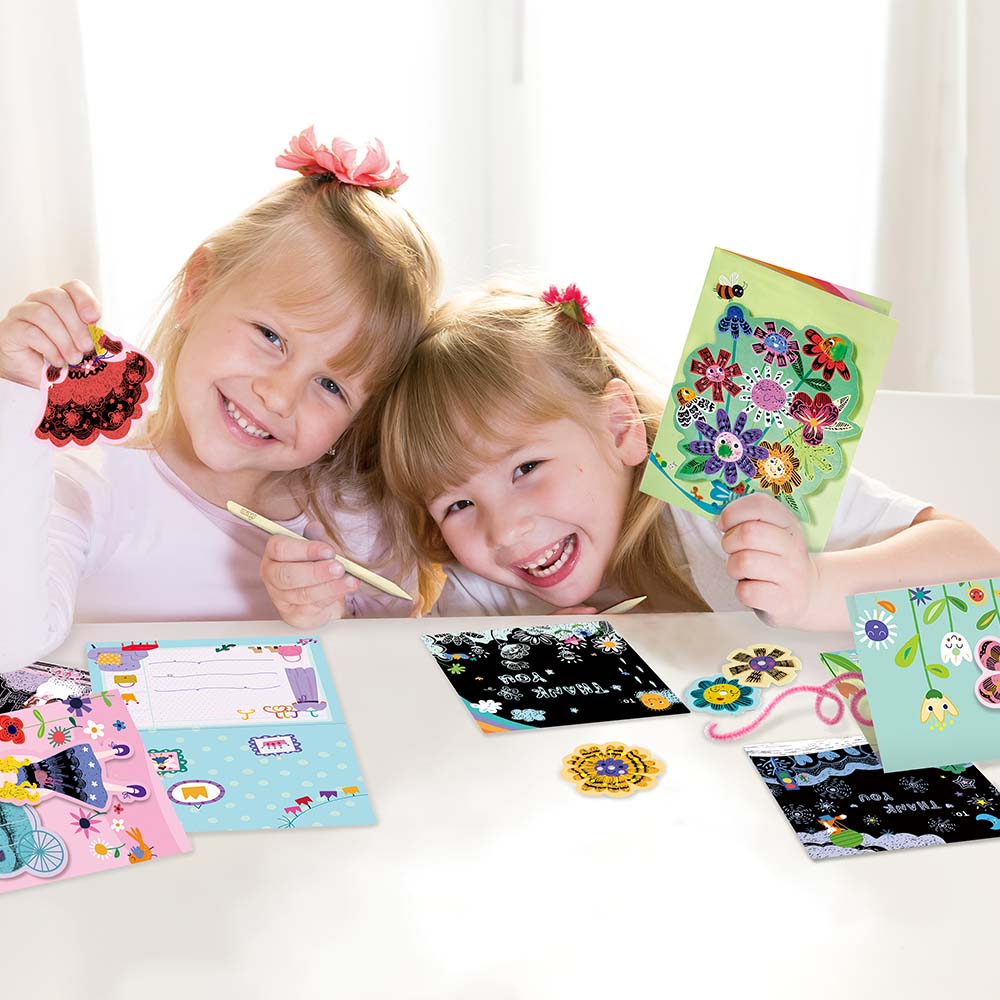 Scratch Greeting Cards - Flower