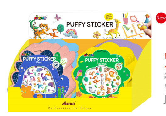 DP237571 Puffy Sticker Free Assortment Display48pcs assorted
