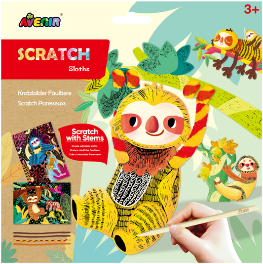 CH201724 Scratch with Fuzzy Sticks Sloths