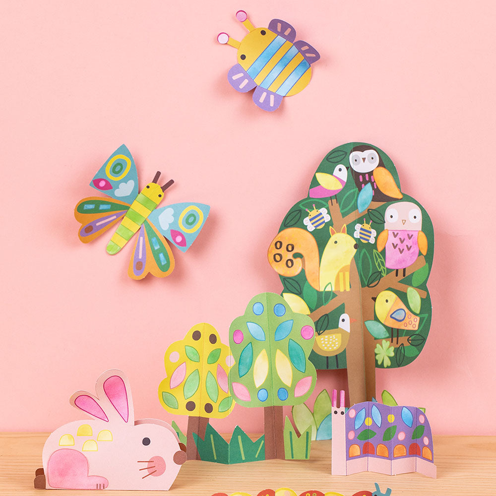 Watercolour Painting & Origami Garden