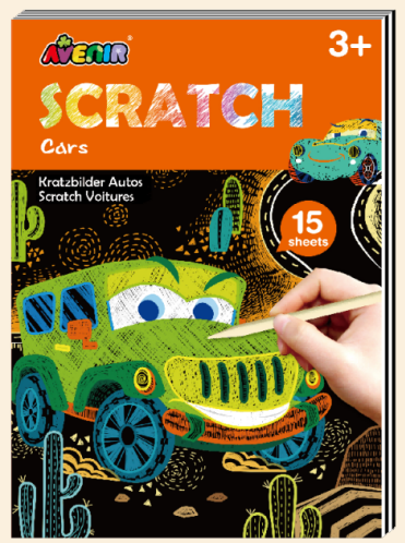 CH221659 Mini Scratch Book-Cars