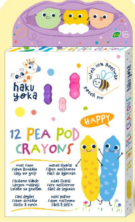 CP233108 Happy Pea Pod Crayons - 12 Pastel Colours