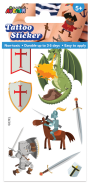 Small Tattoo Sticker- kid knight