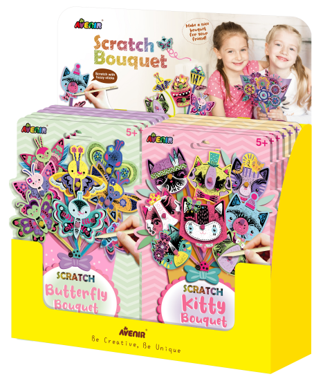 DP217378 Scratch Bouquet Free Assorted Display 12pcs assorted